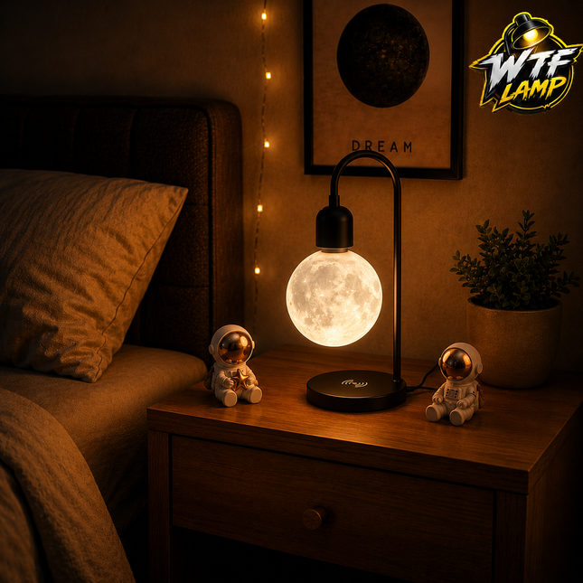Floating Moon Lamp with Wireless Phone Charging